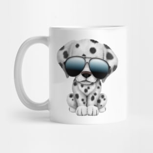 Cute Dalmatian Puppy Dog Wearing Sunglasses Mug